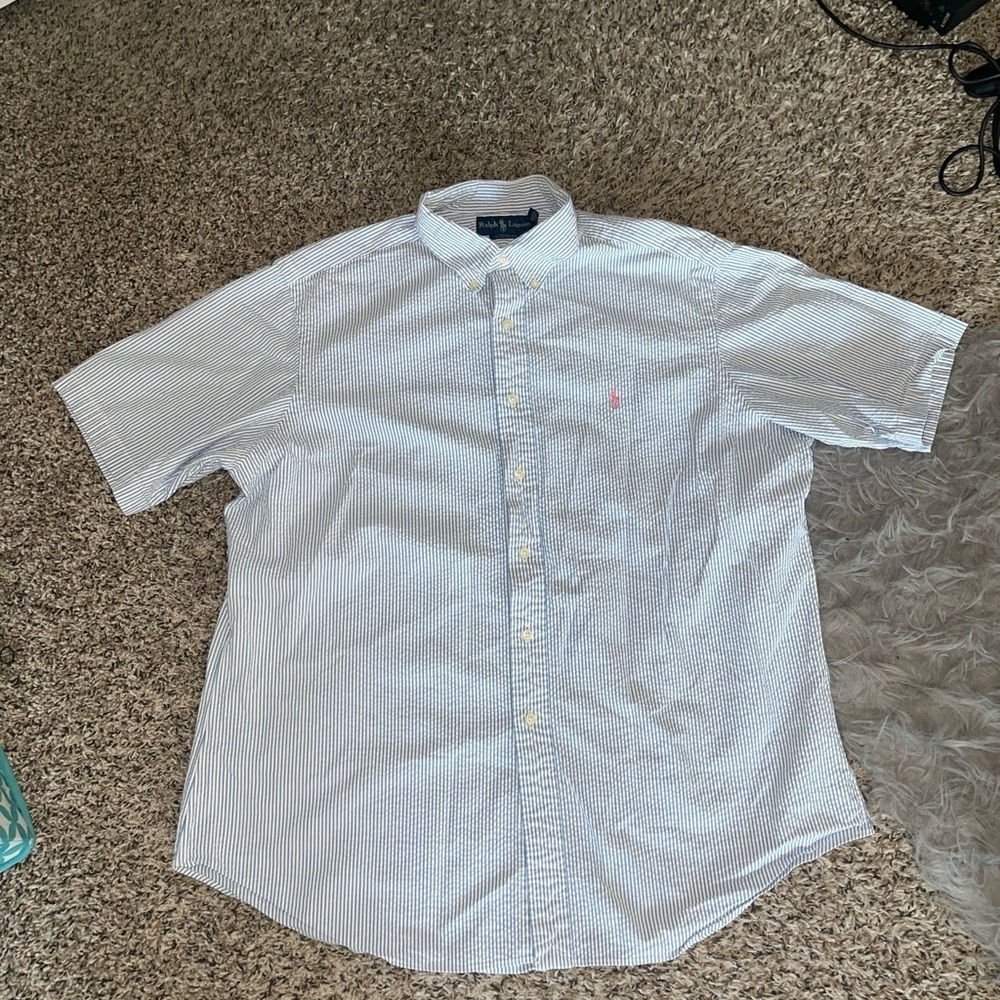 Polo Ralph Lauren Men's Blue Striped Shirt